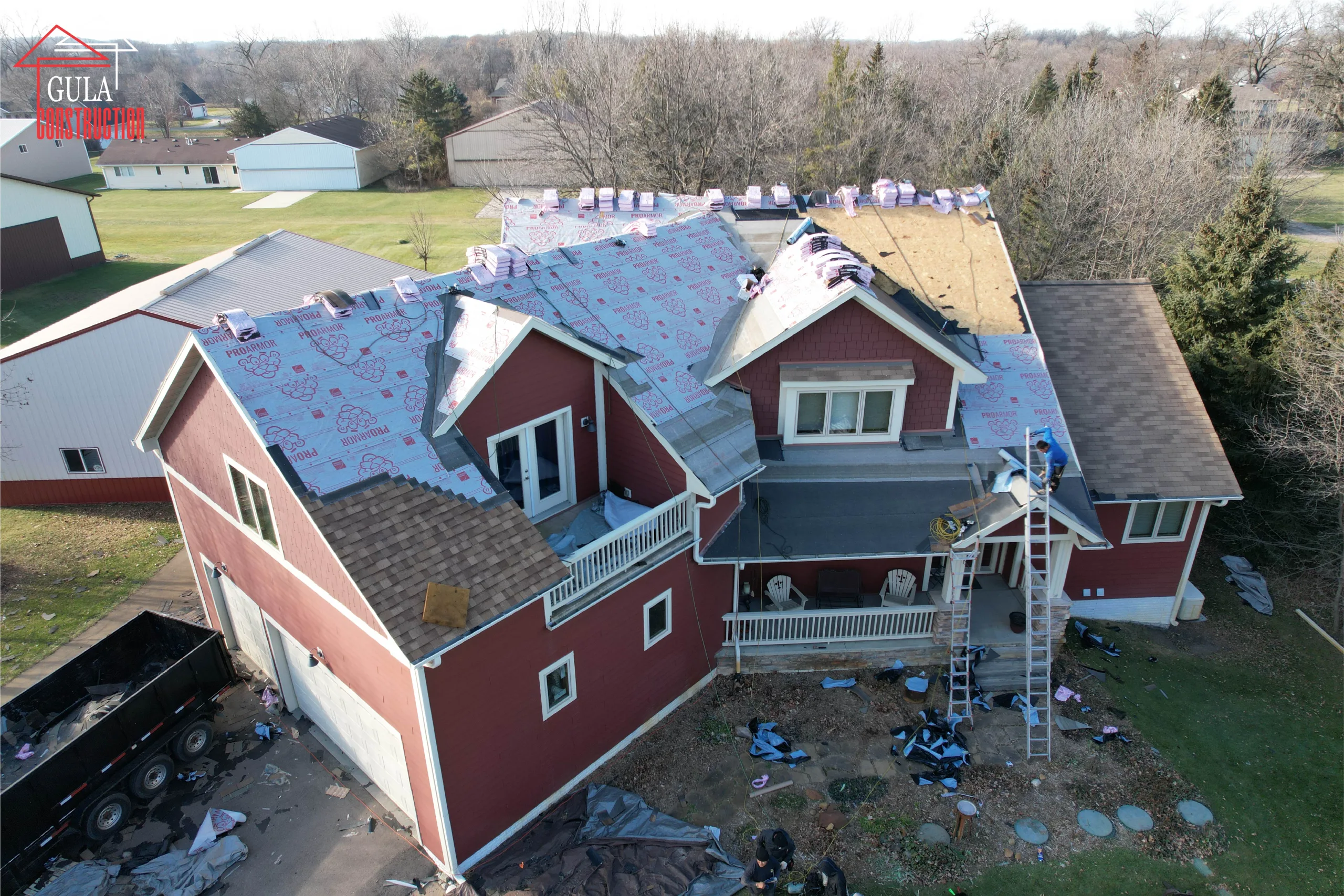 Red Home Roofing Project